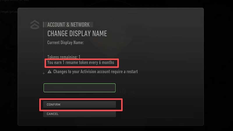 chang e display rename token
