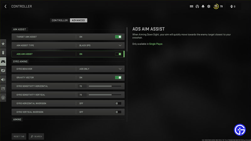 Warzone 2.0 Best Aim Assist Settings