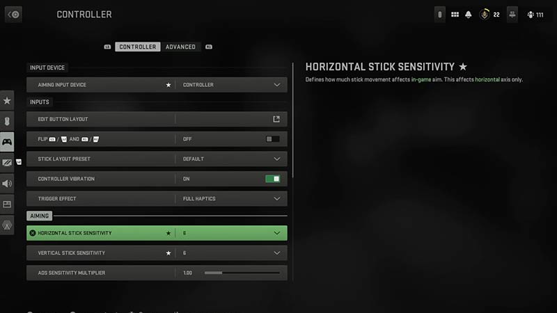 Tweaking settings in MW2