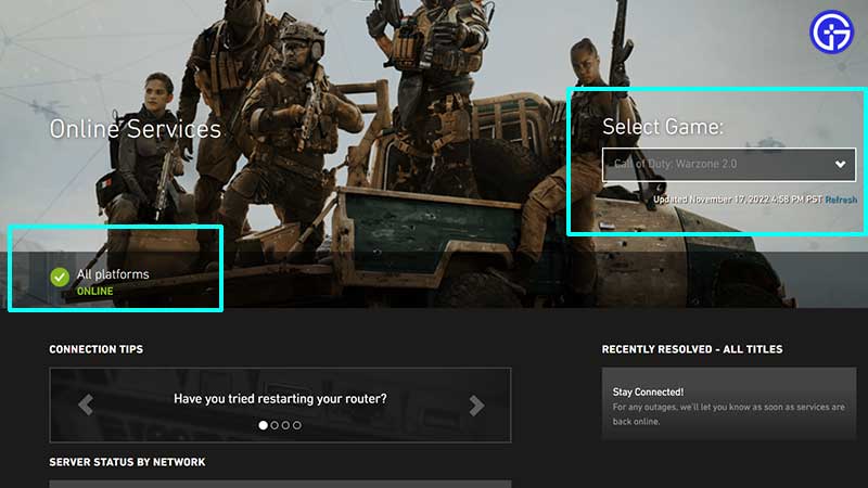 warzone server status 