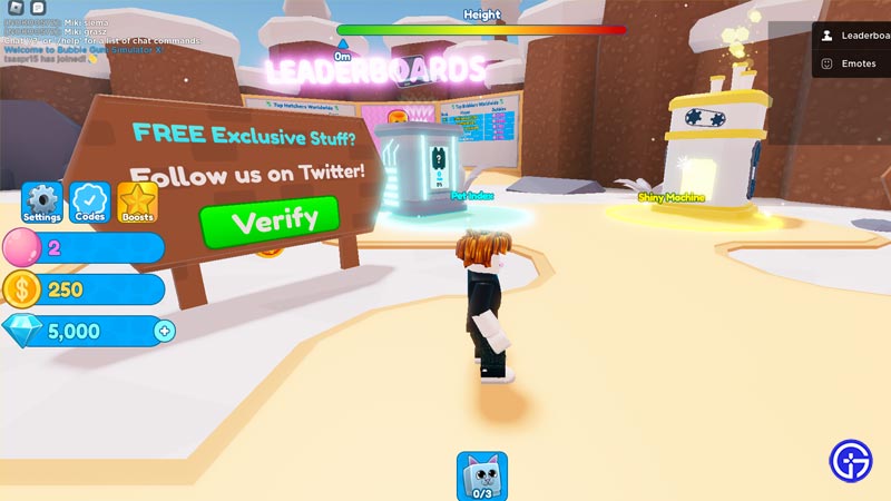 Bubble Gum Simulator X Codes