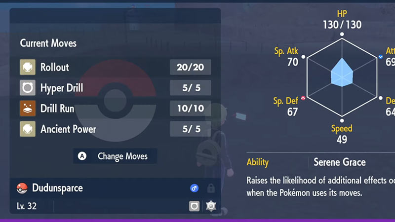 Dudunsparce and Dunsparce in Pokémon Scarlet and Violet
