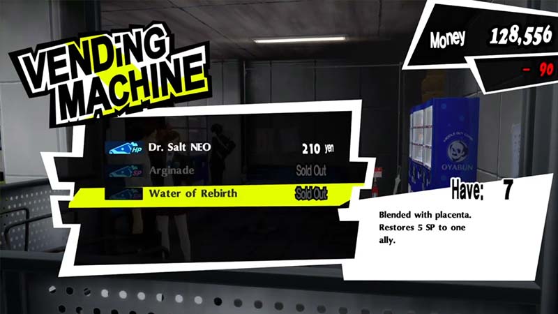SP Recovery items to restore SP in Persona 5 Royal