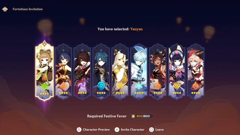 Get Yaoyao for free in Lantern Rite festival