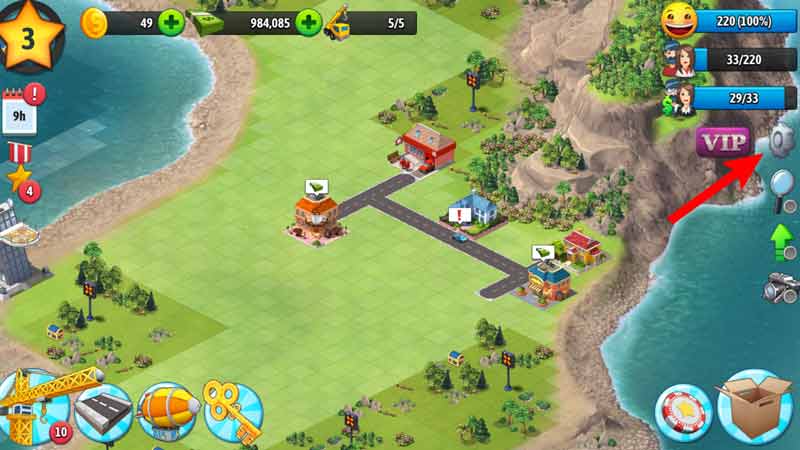 Get Player ID from settings button to redeem City Island 5 Gift codes