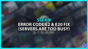Steam Error Code E20 Or E2: How To Fix - Gamer Tweak