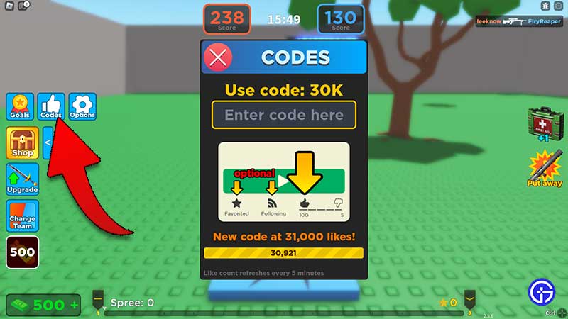 Roblox Underground War 2.0 Codes