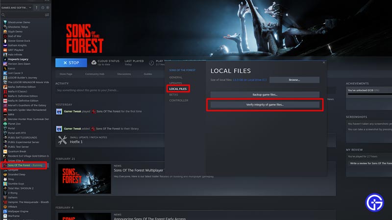 how to fix crashing and lagging in sons of the forest