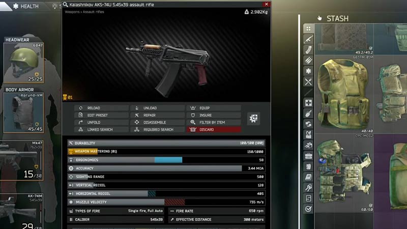 AKS-74U mechanic tarkov