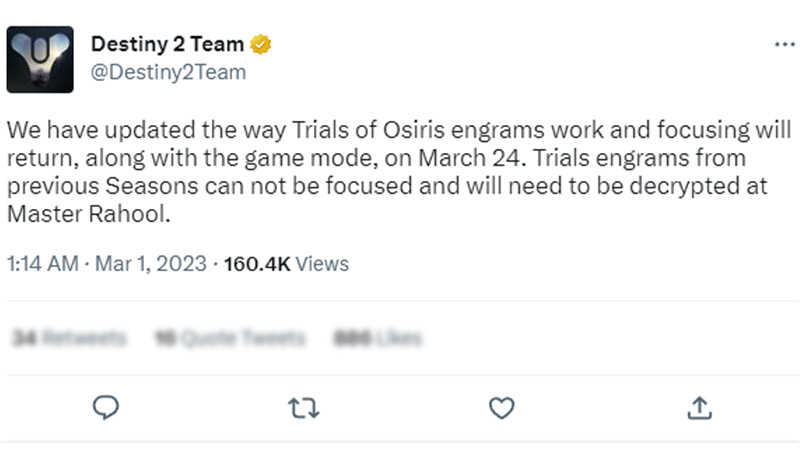 destiny 2 lightfall trials engrams not working fix