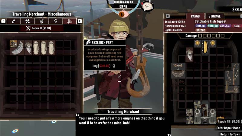 How to Get Research Parts in Dredge