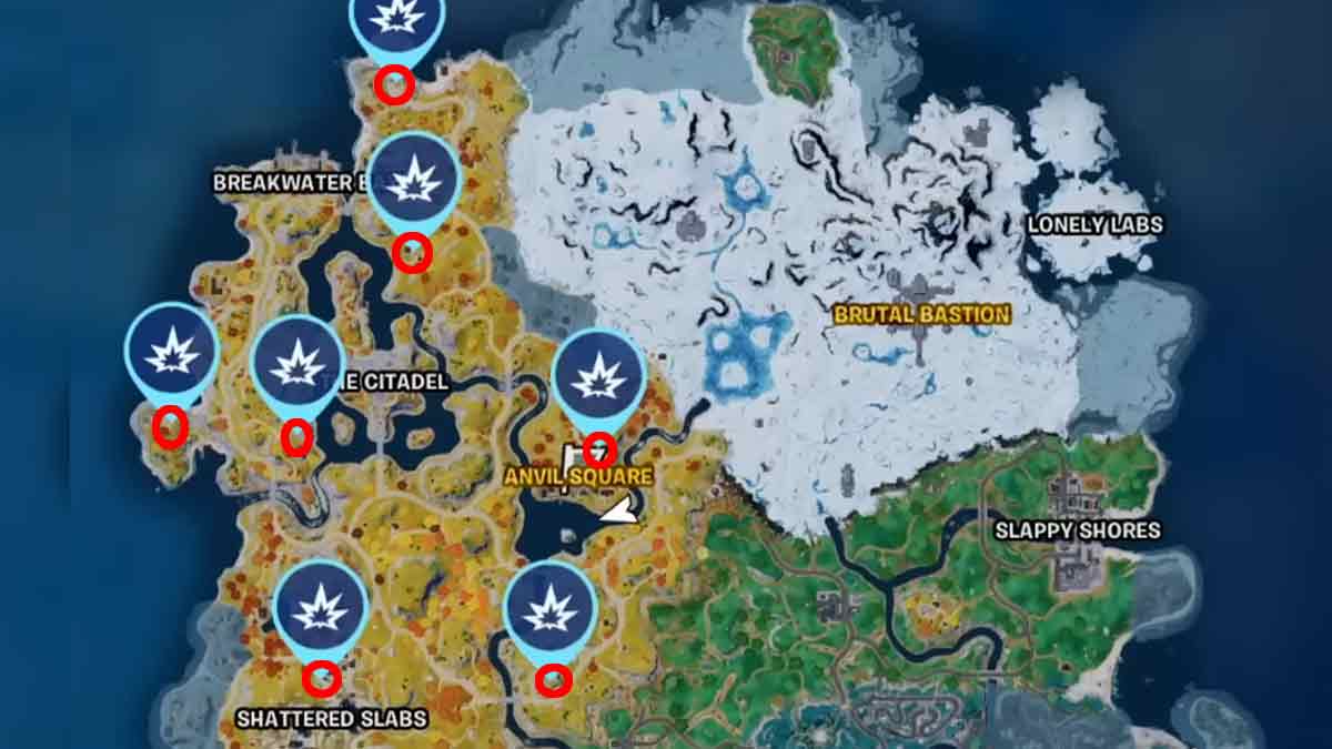 List of All Titan Target Locations for Eren Jaeger Quest in Fortnite