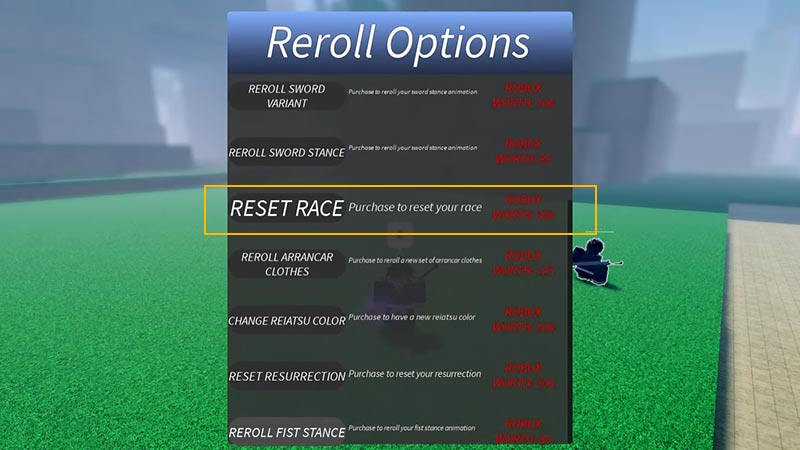 project mugetsu race tier list reset change races