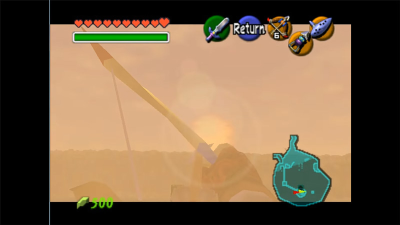 Zelda Ocarina of Time Get Fire Arrows