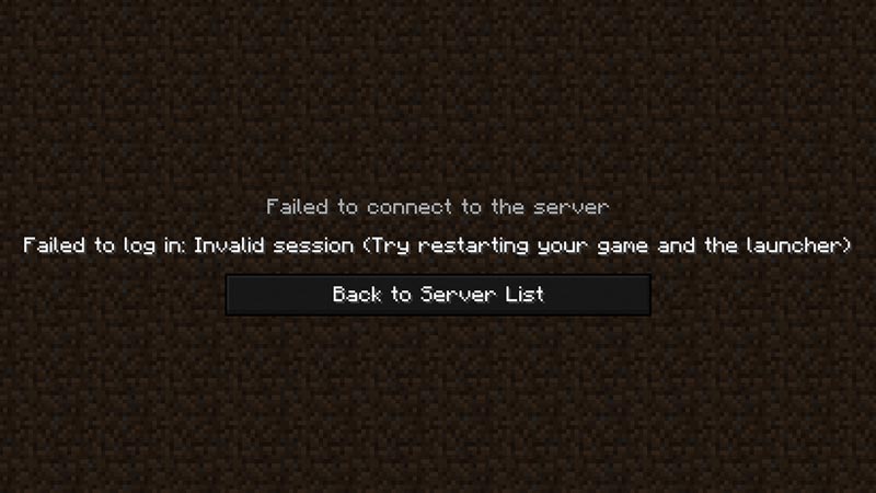 Minecraft Invalid Session and Failed to Log in Fix