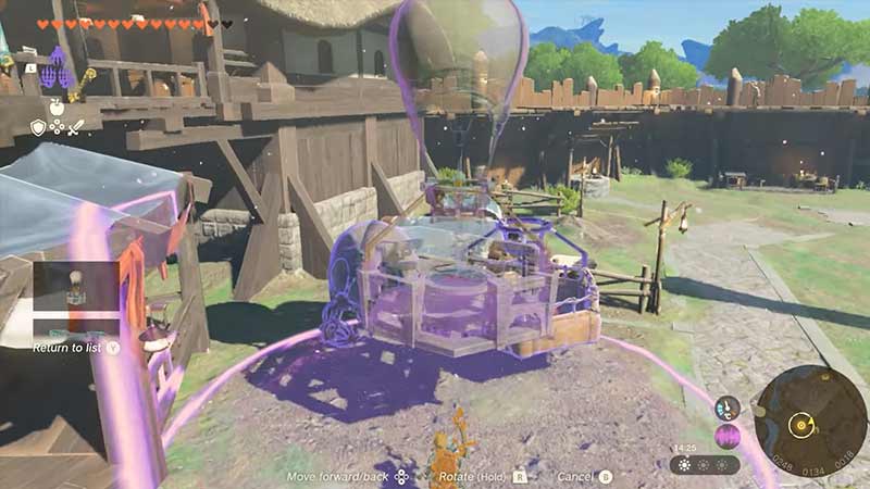 Repair hot air balloon to get Robbie to Hateno