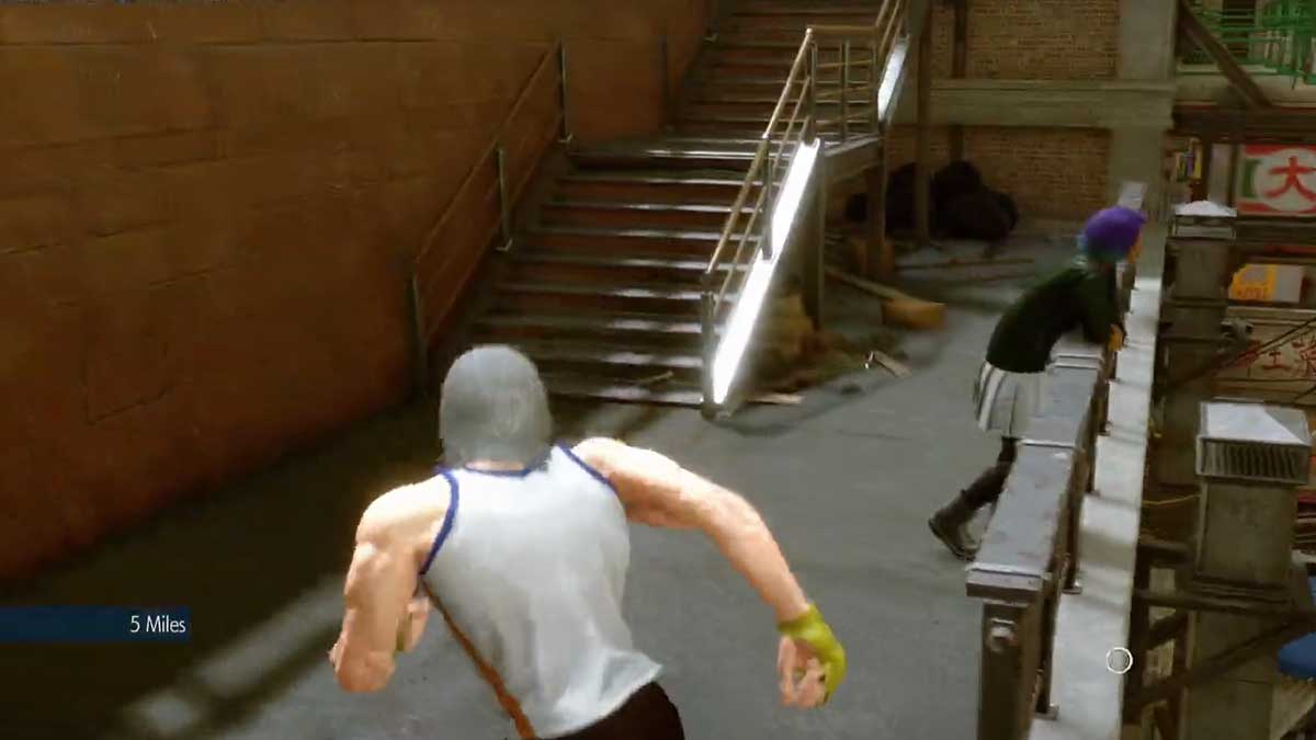 stairs to reach the boluo boss in Canary Crate Crackdown Chapte