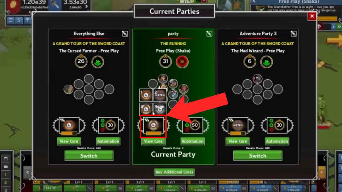 use Modron Automation to make the game go quickly in idle champions of the forgotten realms