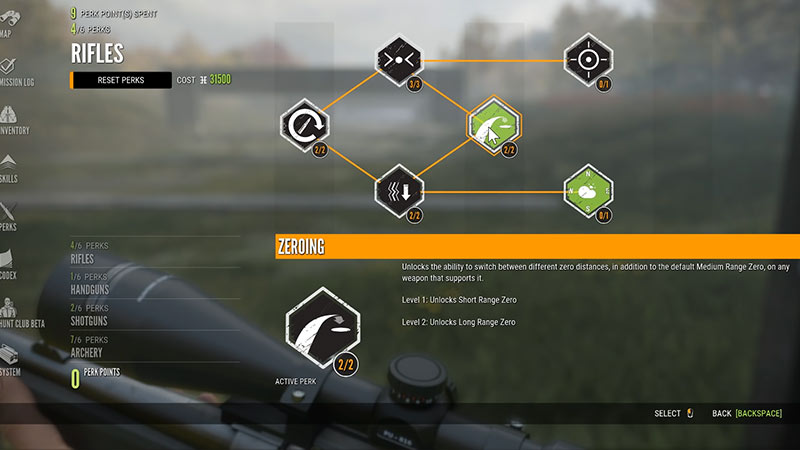 zeroing system explained hunter cotw