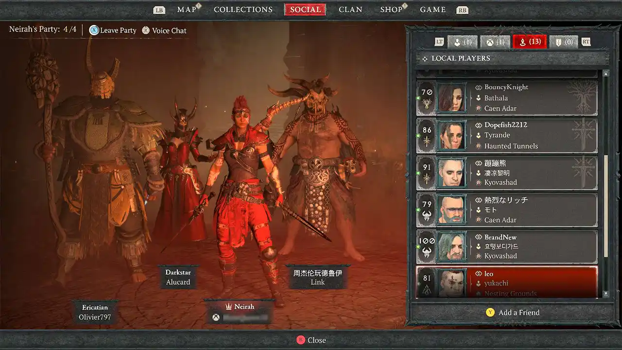 diablo 4 friends list not loading and working 