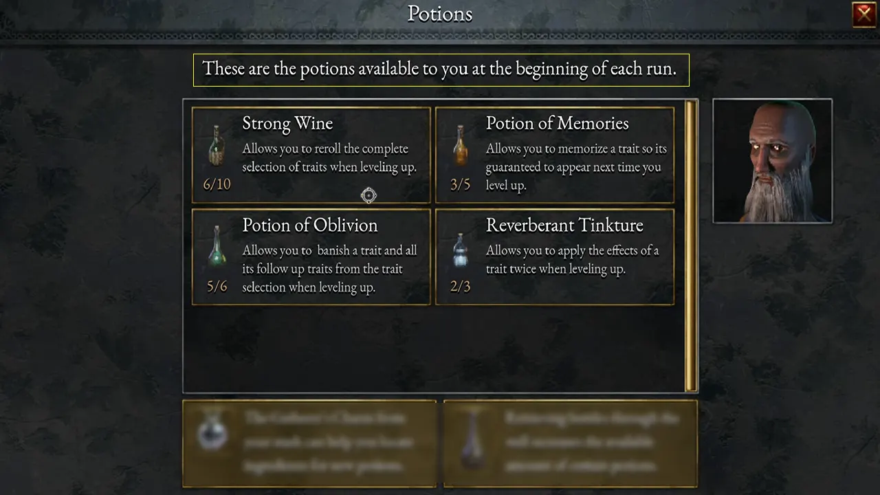 halls of torment get potions herbs ingredients