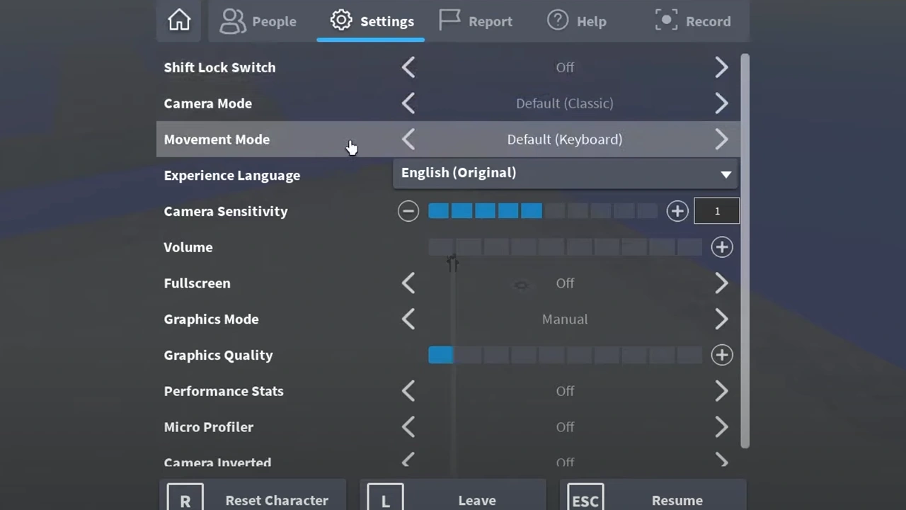 how to change roblox controls 