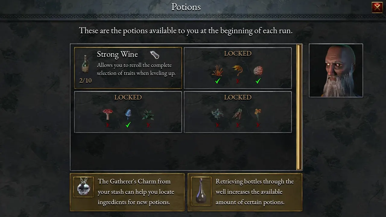 halls of torment get potions herbs ingredients