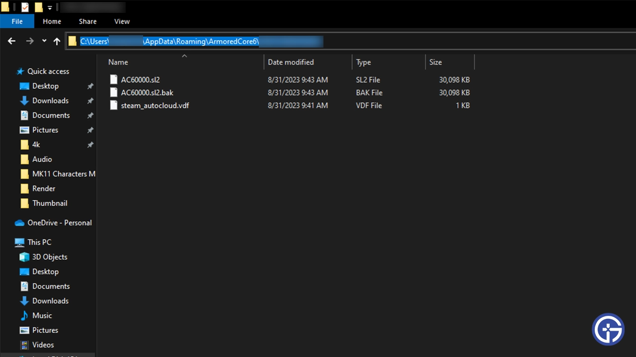 How To Find AC6 Save Files On PC