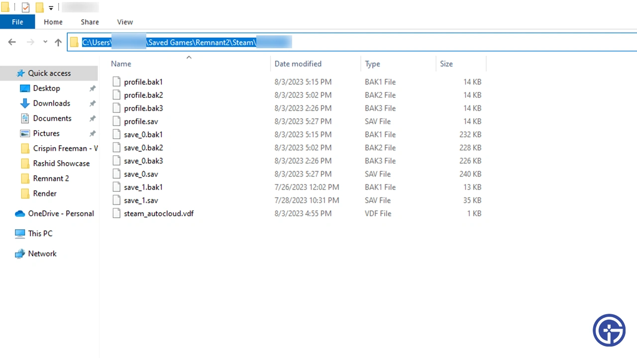 Remnant 2 Save File Location