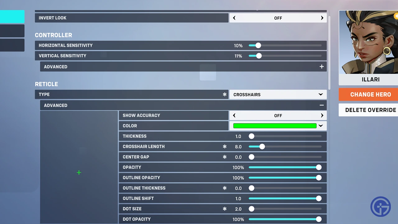 illari reticle best settings 
