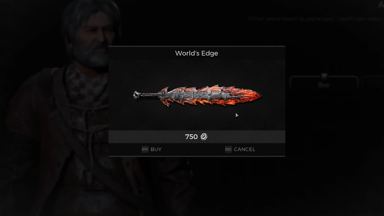 world's edge melee weapon 