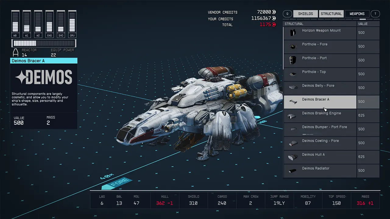 Starfield Ship Parts