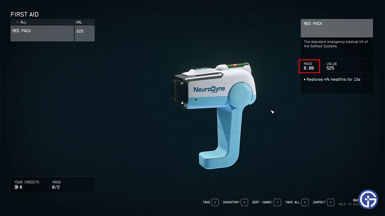 how to get mass out of red in starfield