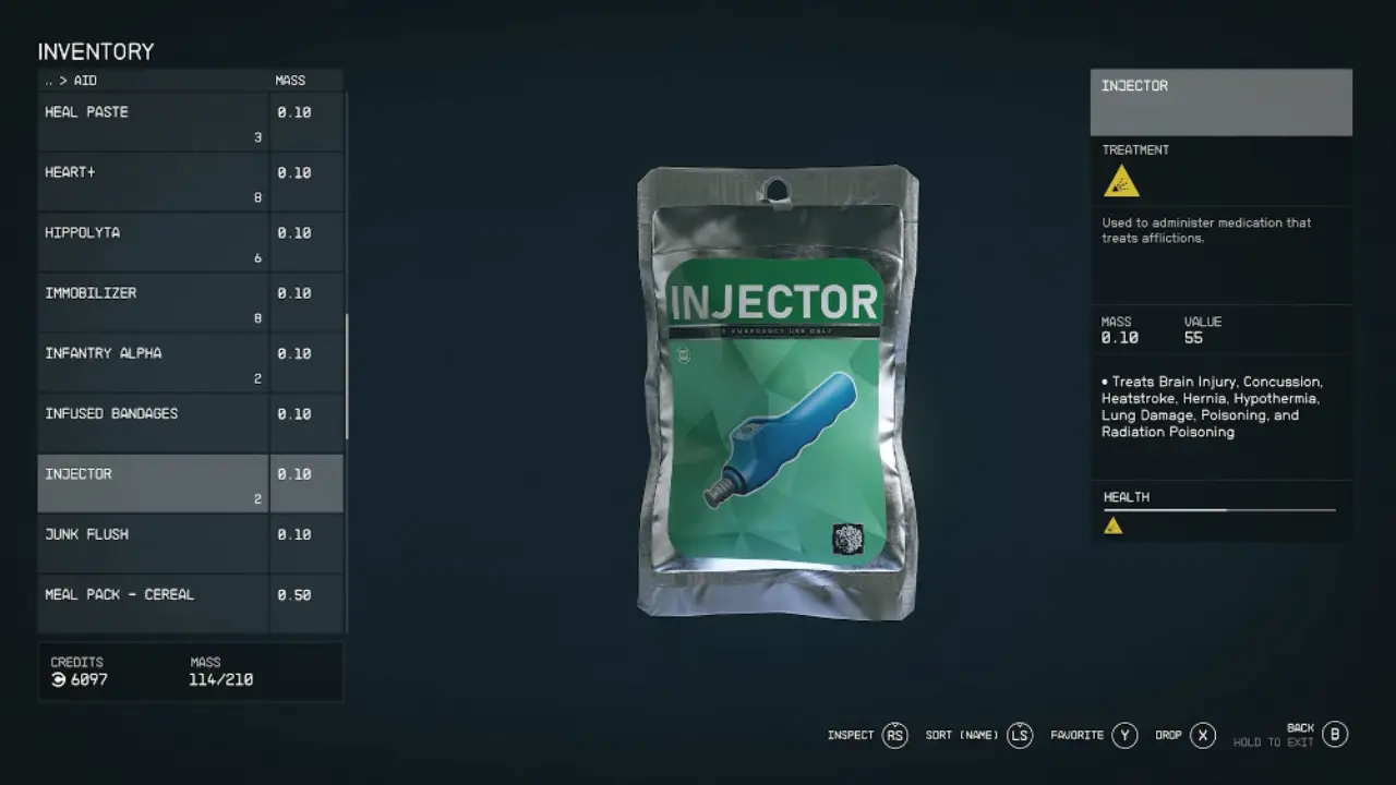 How To Cure Lung Damage In Starfield