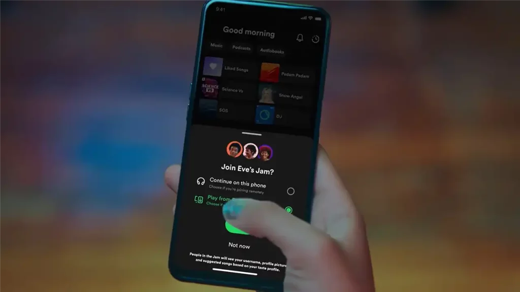 how to start a Jam on Spotify