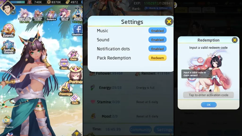 Redeem Lost in Paradise Waifu Connect Codes