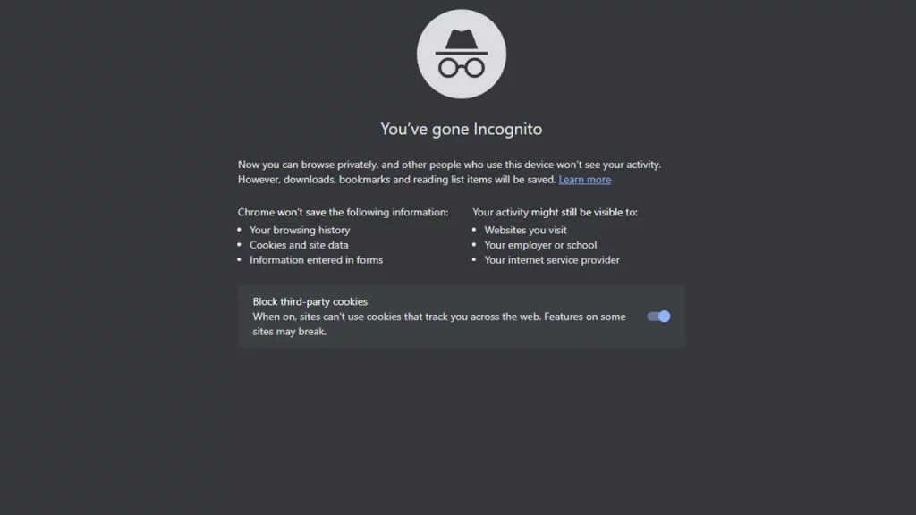 incognito mode to fix chatgpt error