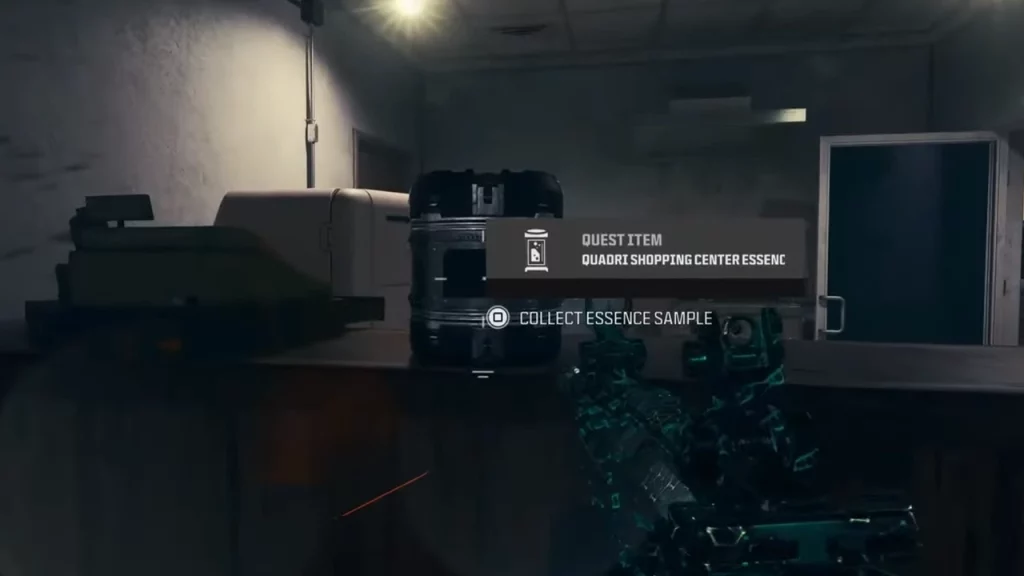 Quadri Shopping Center Essence Sample Container Location MW3 Zombies