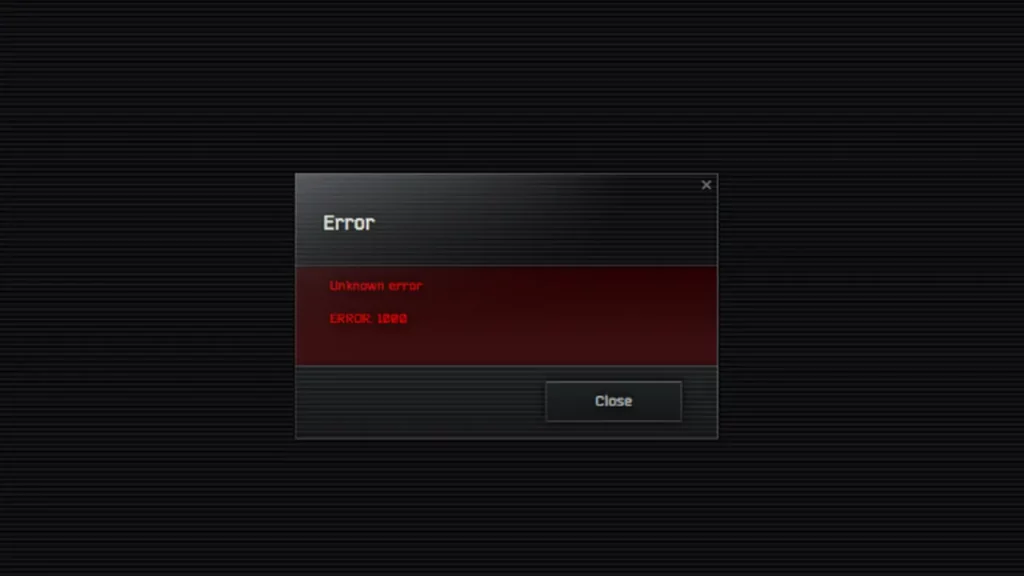 Escape From Tarkov Error 1000 Fix