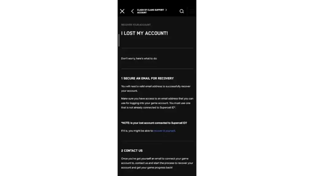 How To Recover Old Clash Of Clans Account