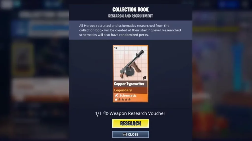 How to Use the Weapon Research Voucher in Fortnite: Save the World Campaign