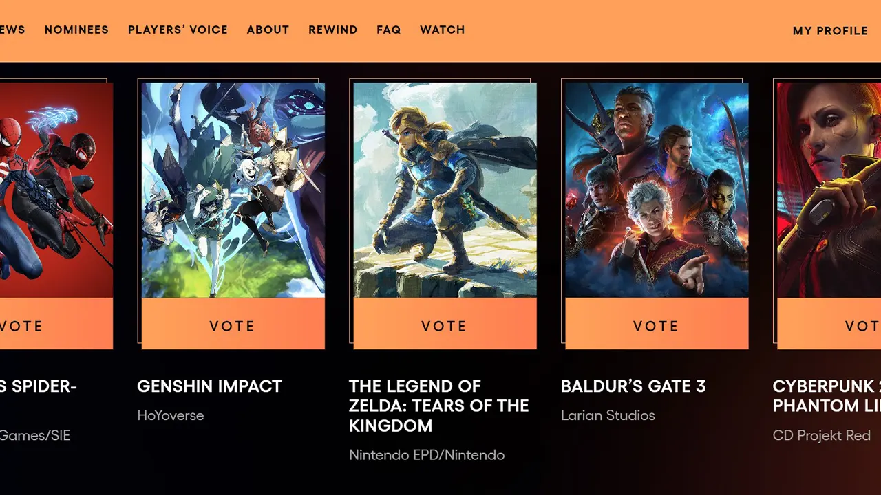 Who are the Final Five Nominees for Player' Voice Award