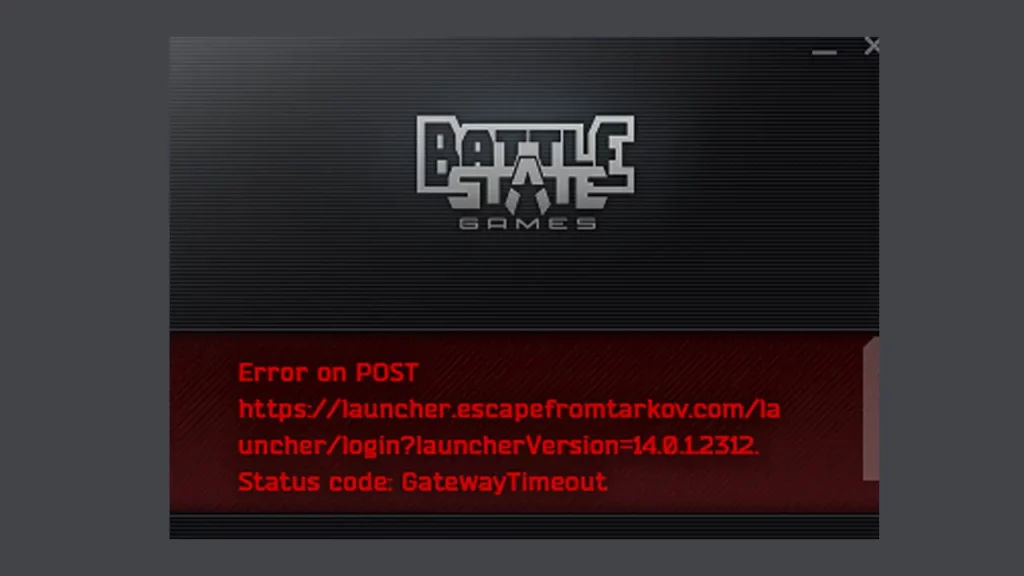 escape from tarkov launcher error not working