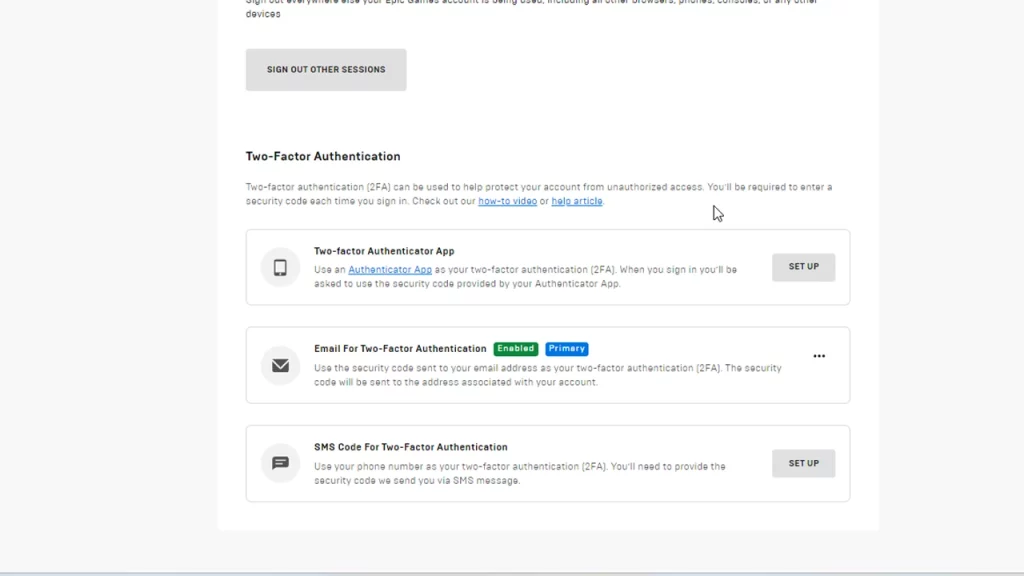 how to enable 2fa in fortnite account