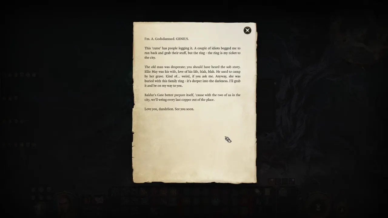 Baldur's Gate 3: Ellie May's Grave And Ring Location