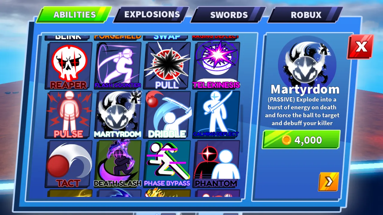 Blade Ball Martyrdom Ability Guide
