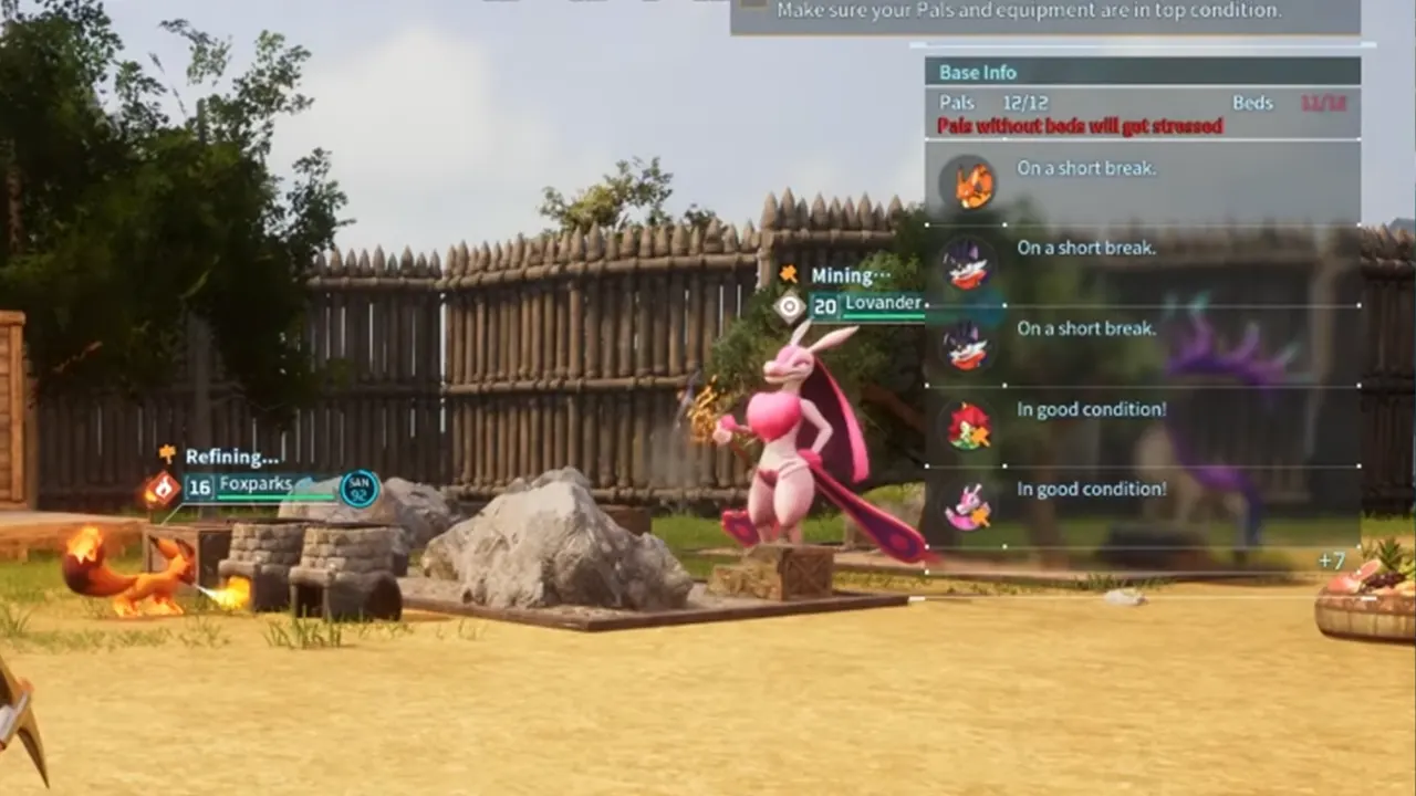 How To Deal With Pals Slacking Off In Palworld