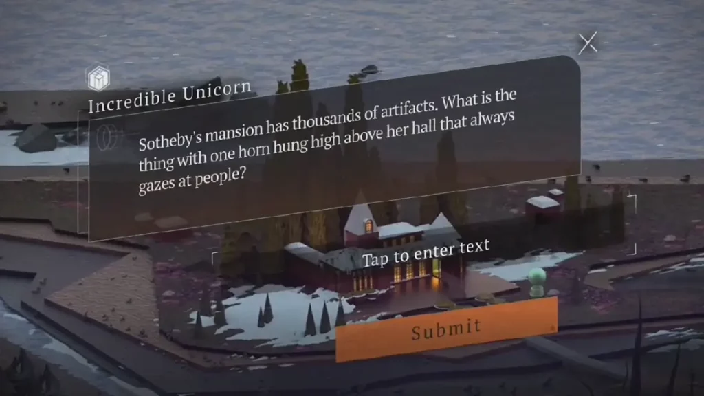 Reverse 1999 Incredible Unicorn Sotheby's Mansion Answer