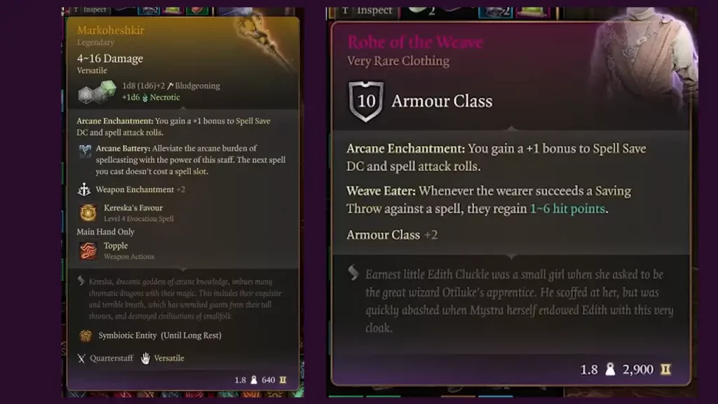What Are The Features Of The Markoheshir Staff And The Robe Of Weave In BG3