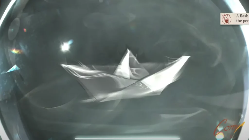 You see blurry silhouettes in the crystal orb